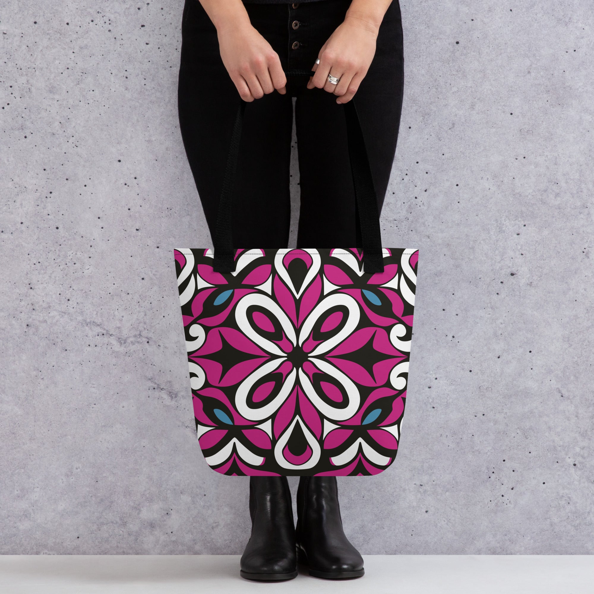 Hot pink flower Tote bag