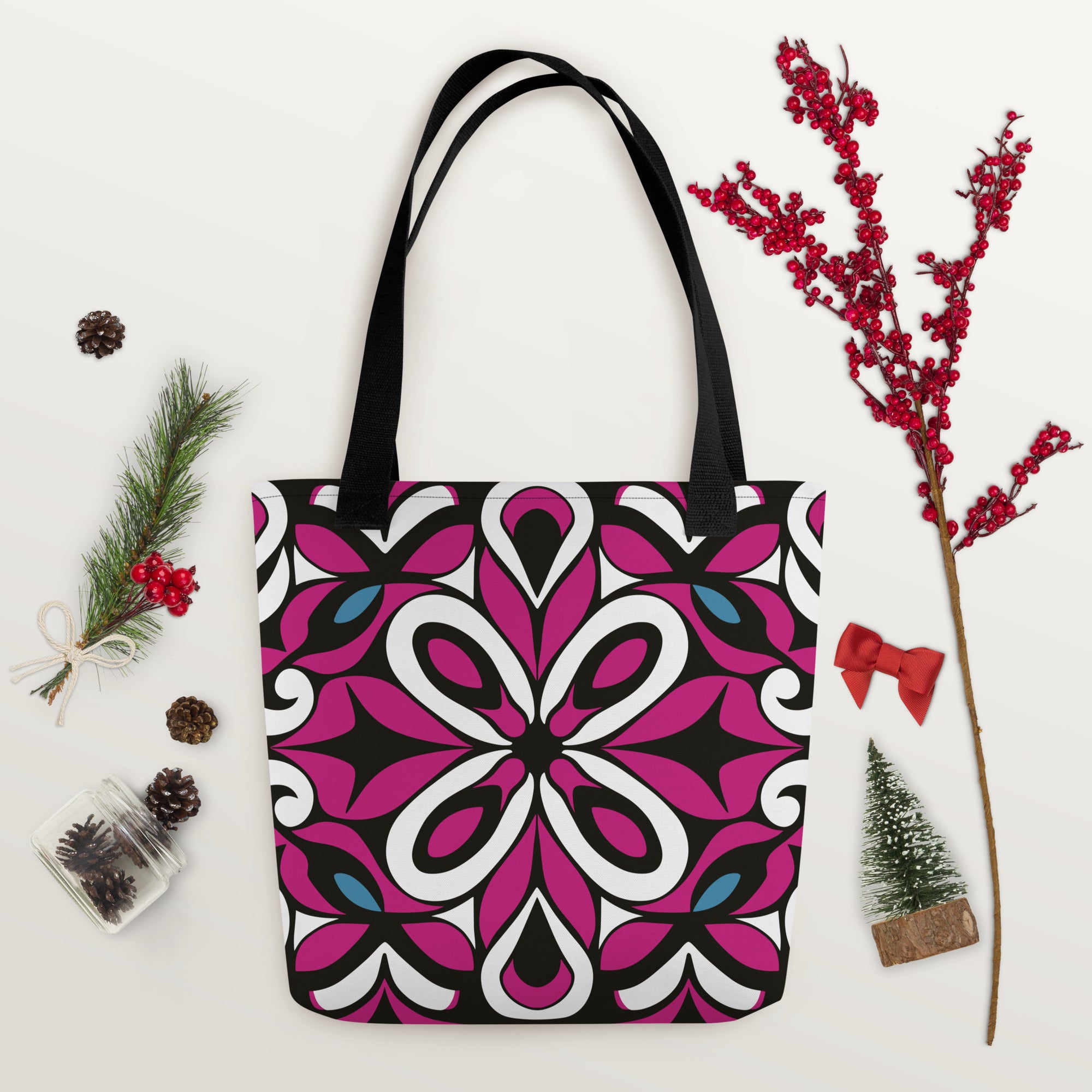 Hot pink flower Tote bag