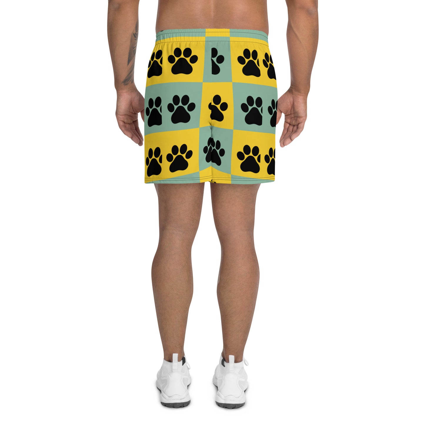 Paw Pattern Unisex Athletic Long Shorts