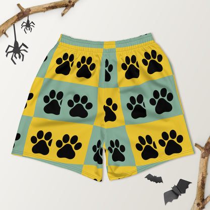 Paw Pattern Unisex Athletic Long Shorts