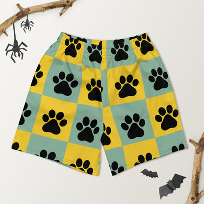 Paw Pattern Unisex Athletic Long Shorts