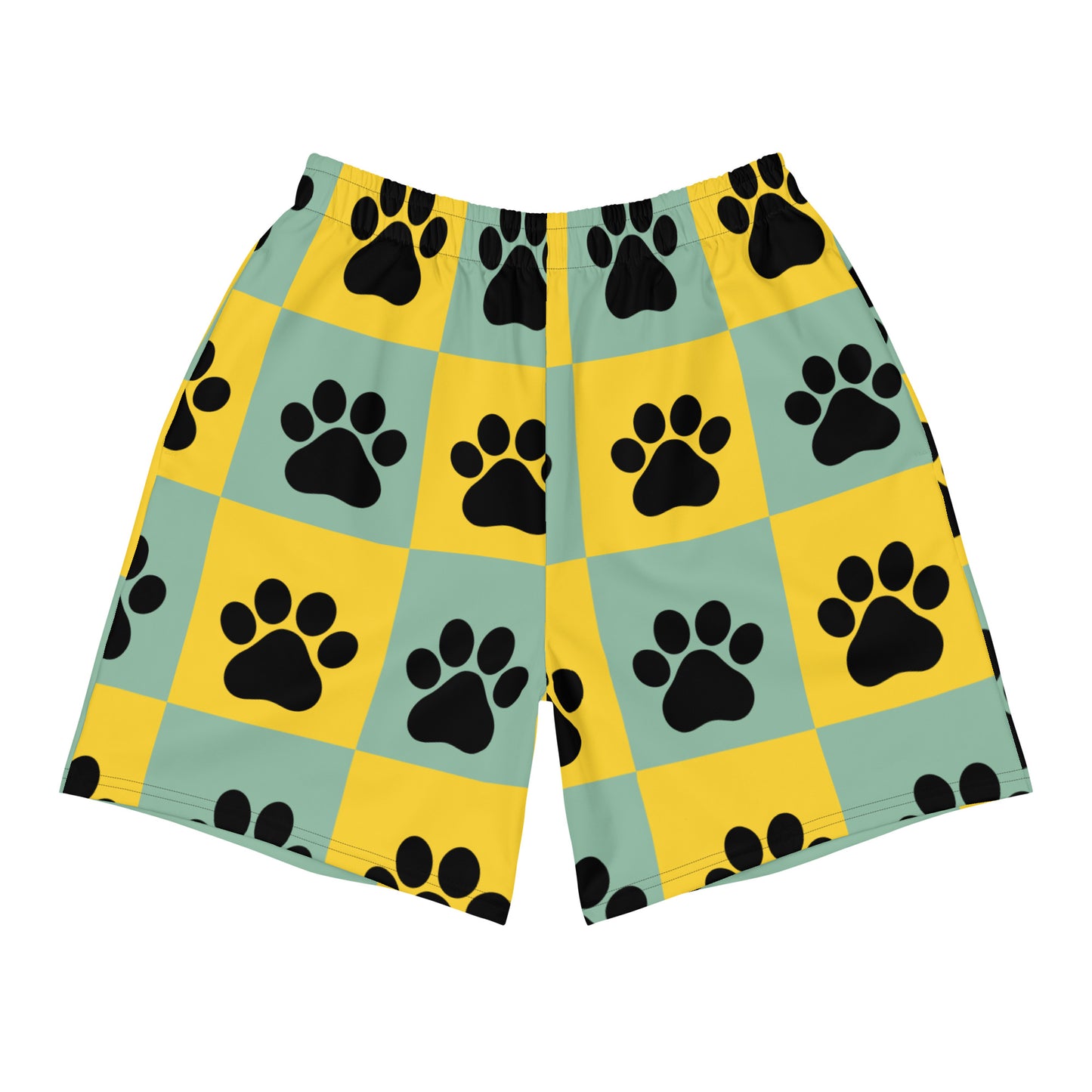 Paw Pattern Unisex Athletic Long Shorts