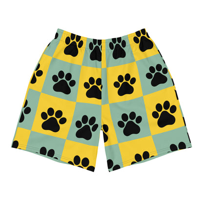 Paw Pattern Unisex Athletic Long Shorts