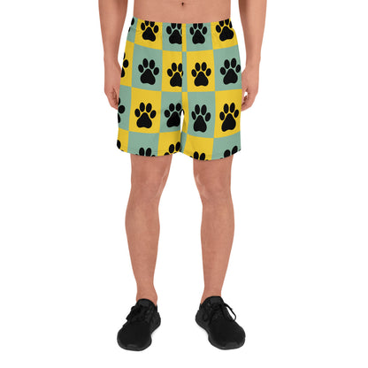 Paw Pattern Unisex Athletic Long Shorts
