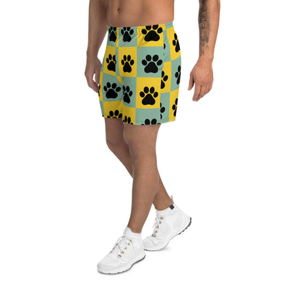 Paw Pattern Unisex Athletic Long Shorts