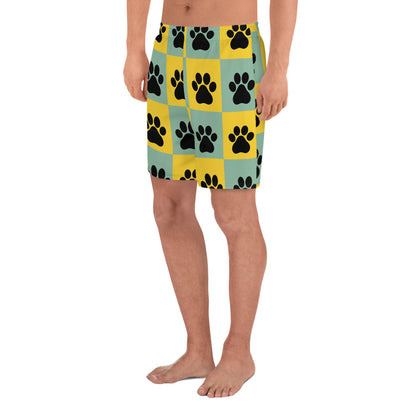 Paw Pattern Unisex Athletic Long Shorts
