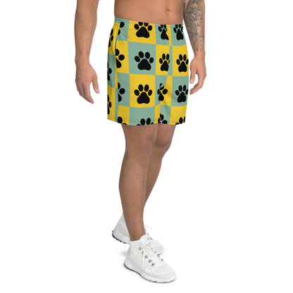 Paw Pattern Unisex Athletic Long Shorts