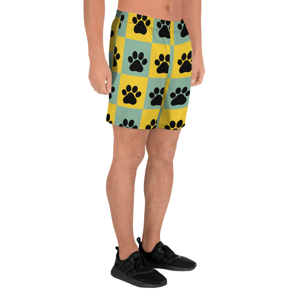 Paw Pattern Unisex Athletic Long Shorts
