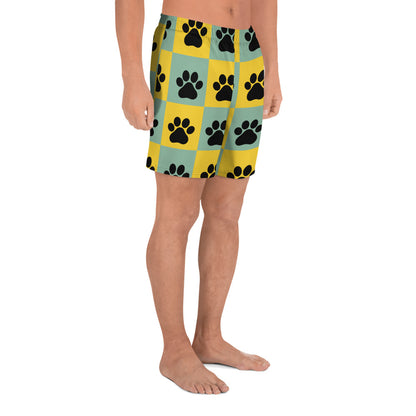 Paw Pattern Unisex Athletic Long Shorts