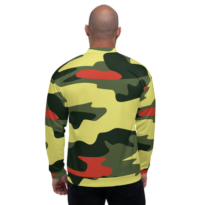 Yellow camo Unisex Bomber Jacket
