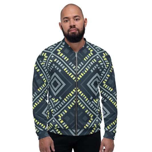 Green pattern Unisex Bomber Jacket