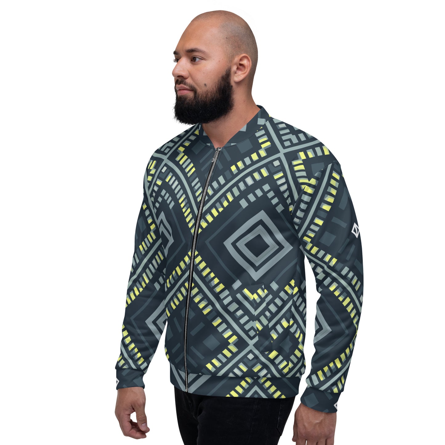 Green pattern Unisex Bomber Jacket