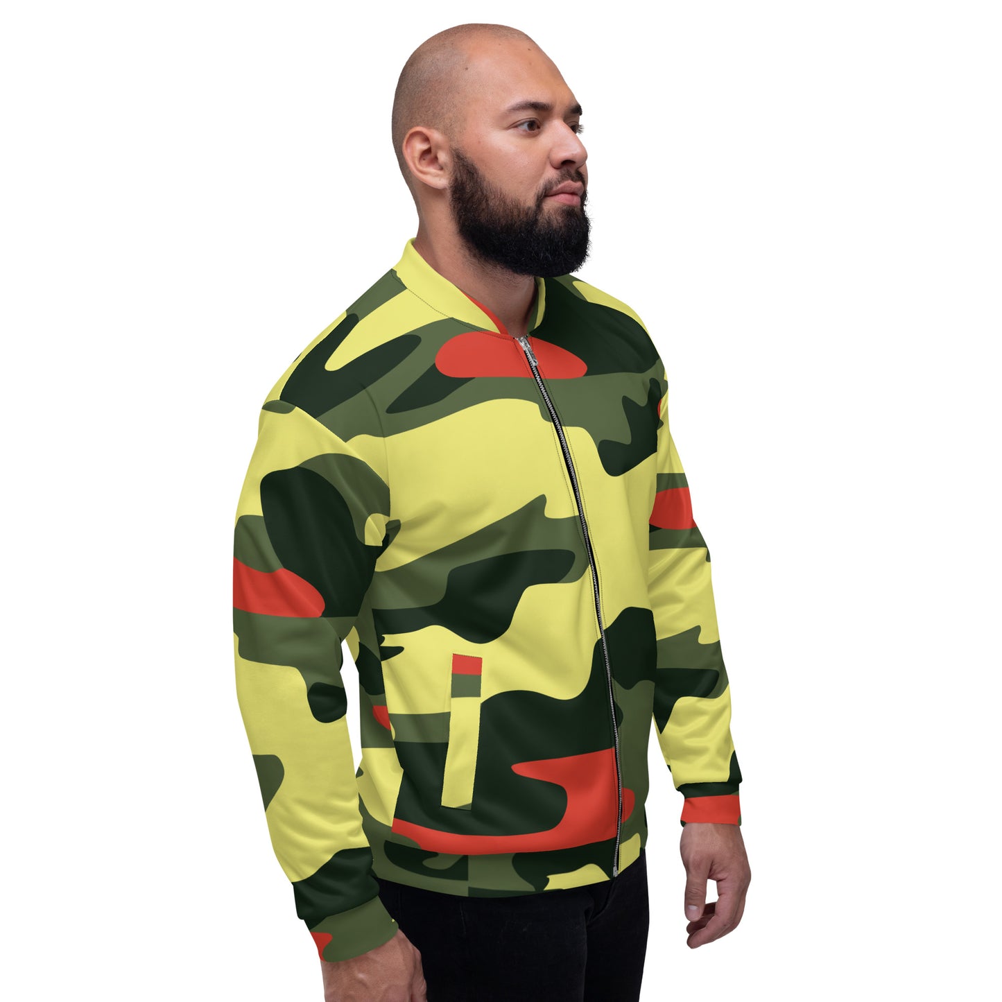 Yellow camo Unisex Bomber Jacket