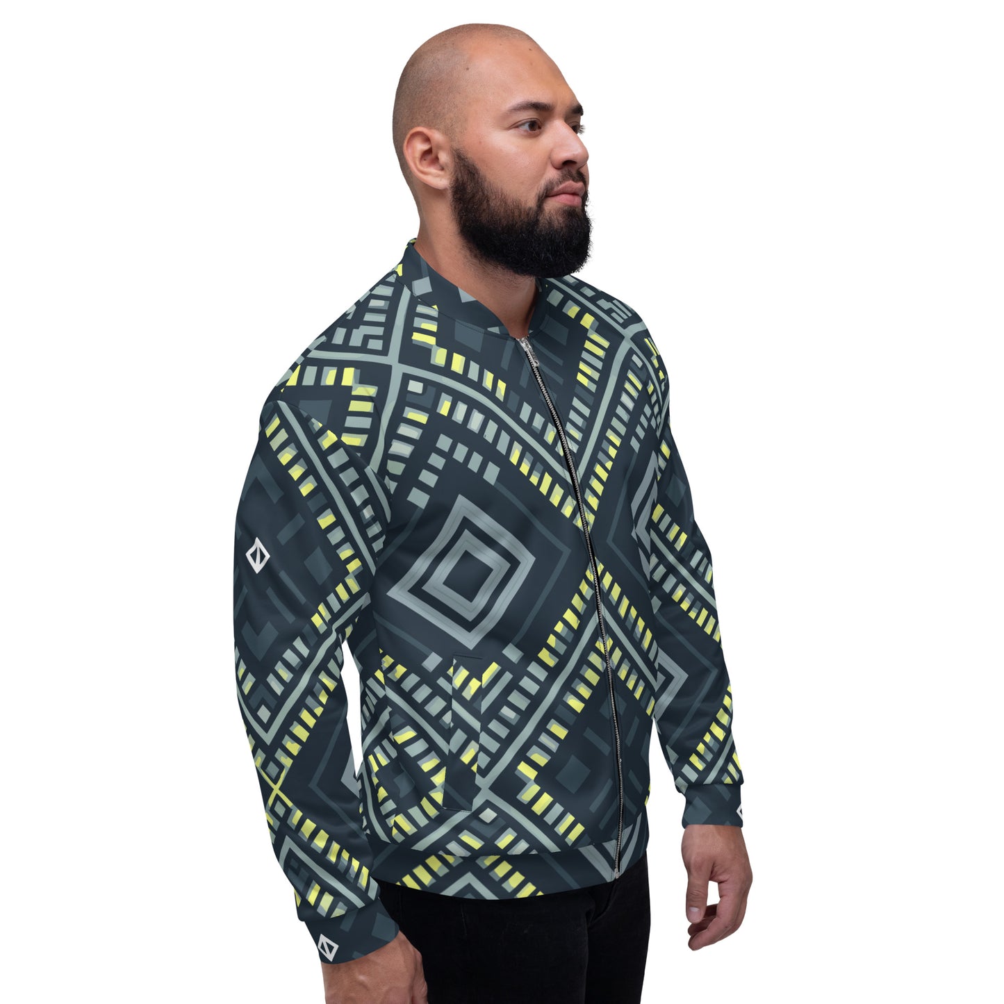 Green pattern Unisex Bomber Jacket