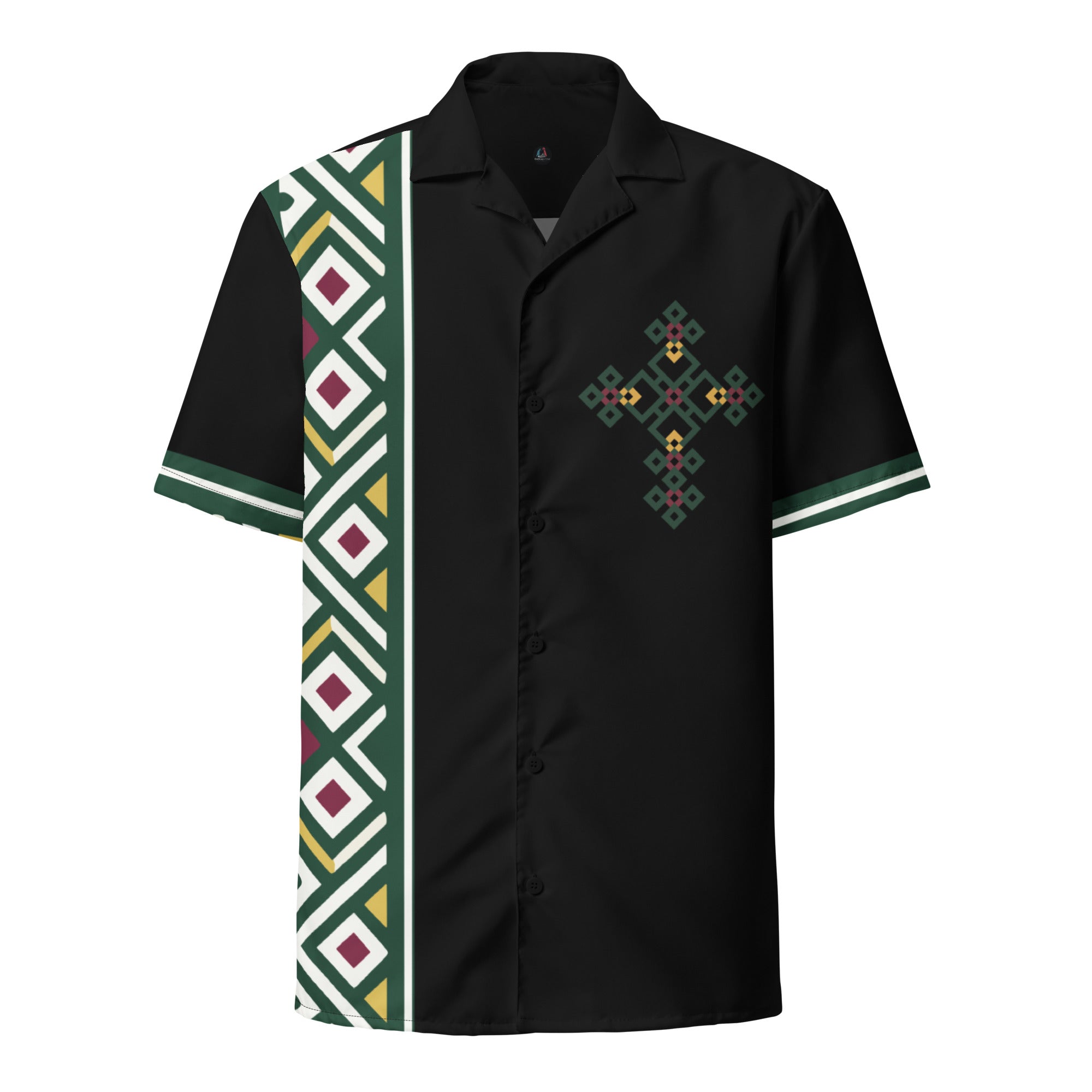 Mercy cross design Unisex button shirt