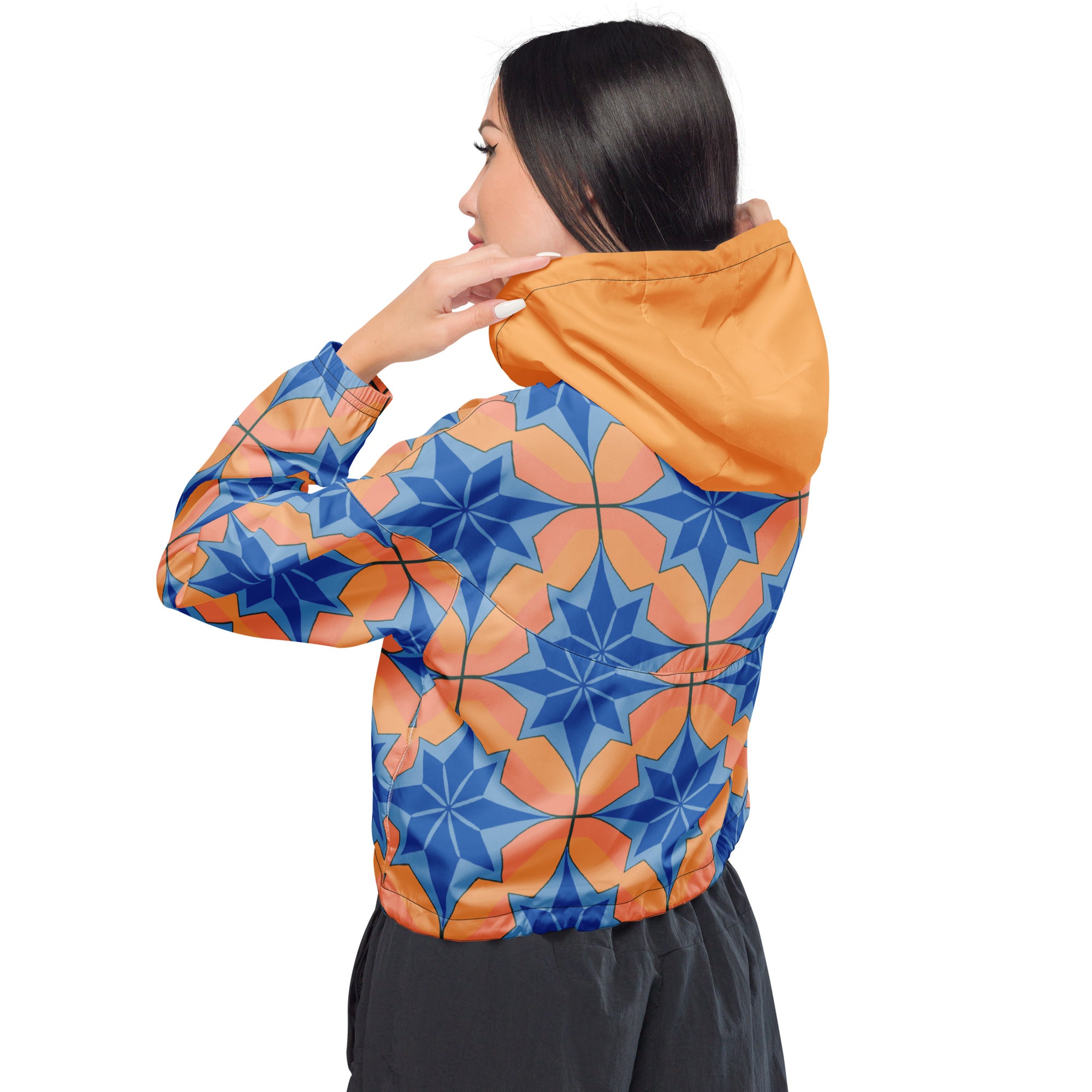 Orange Women’s cropped windbreaker