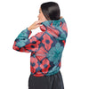 Green and red Women’s cropped windbreaker