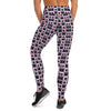 Pink black Paw pattern Yoga Leggings