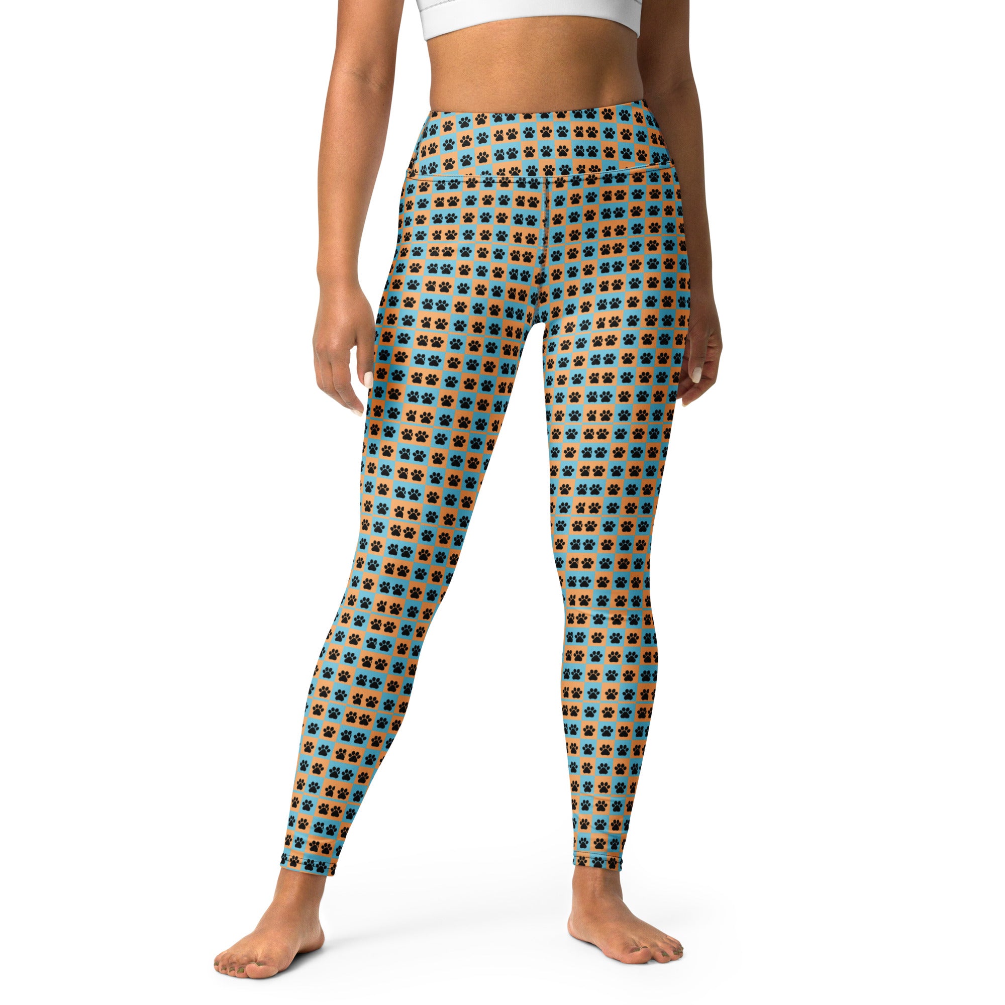 Green paws Yoga Leggings