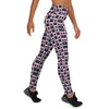 Pink black Paw pattern Yoga Leggings