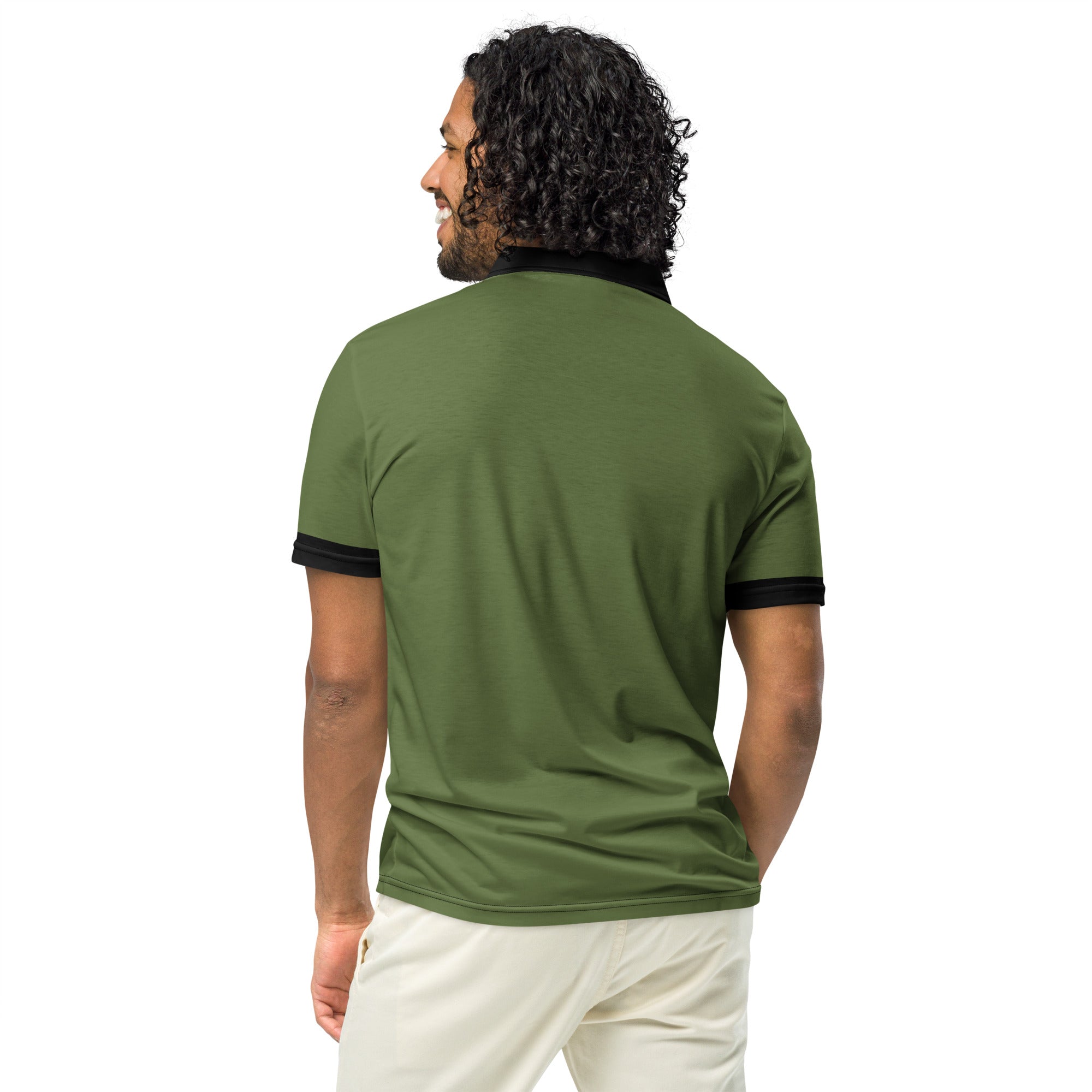 Green Men’s slim fit polo