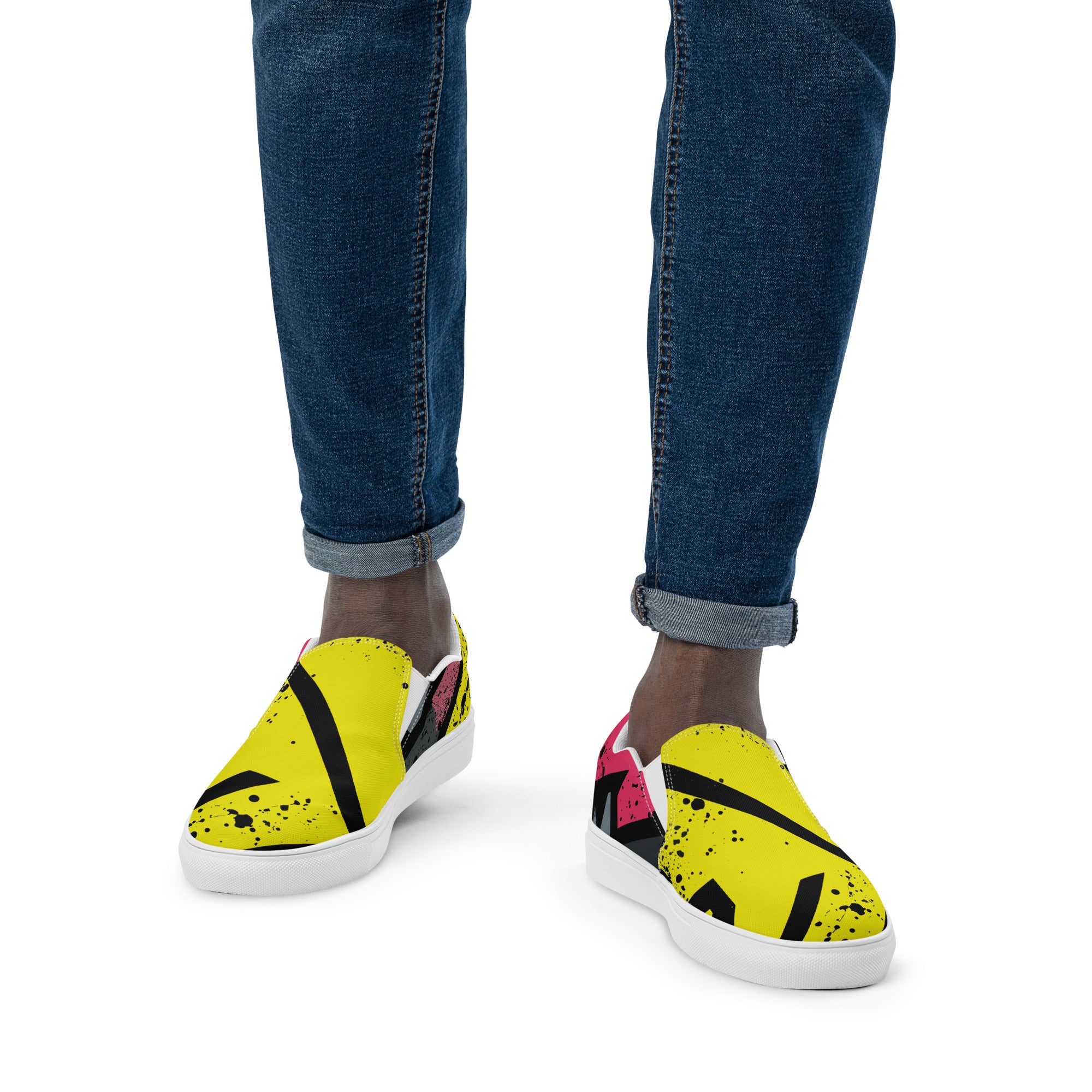 Men’s Yellow slip-on canvas shoes