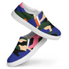 Blue green camo Men’s slip-on canvas shoes