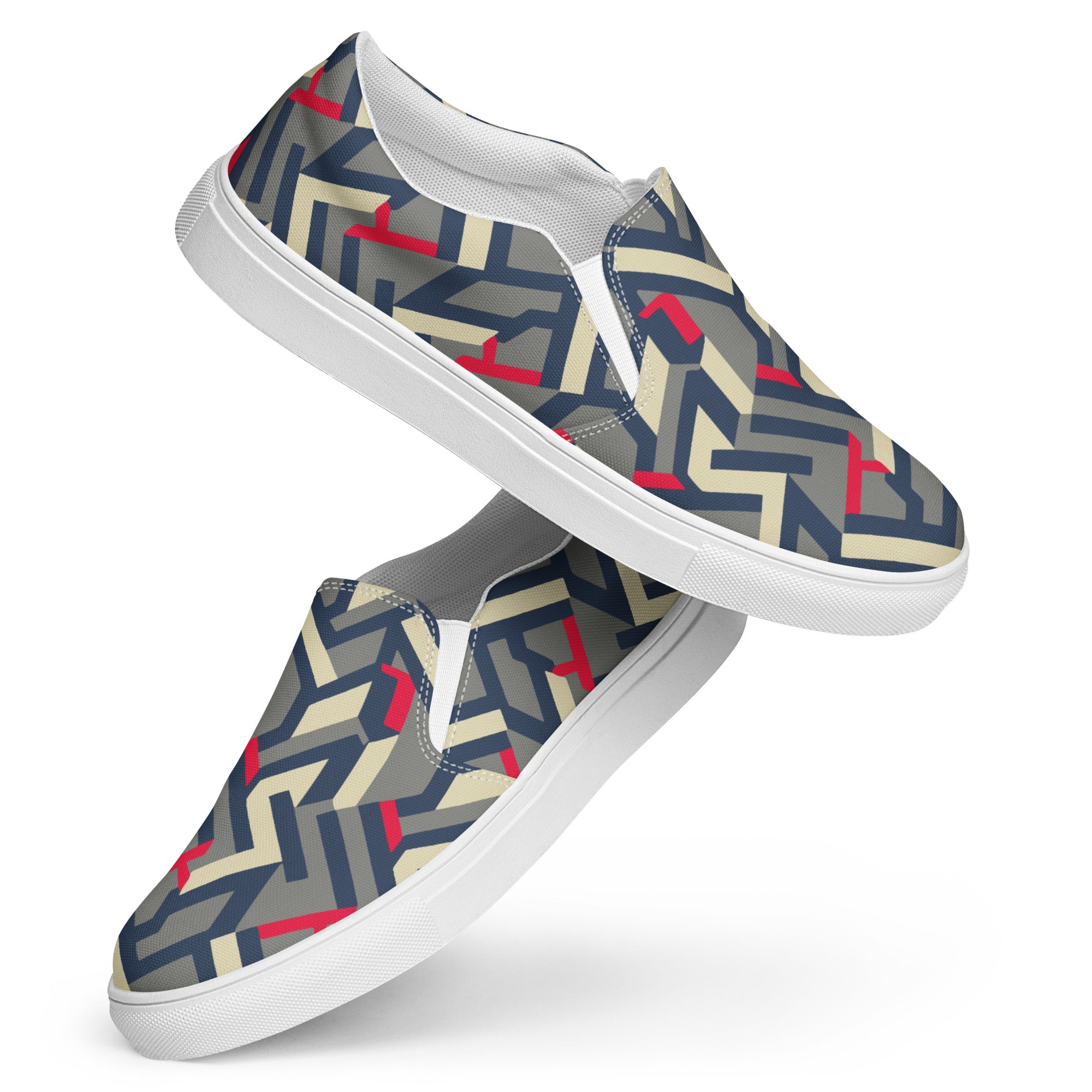 Red Men’s slip-on canvas shoes