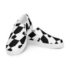 Black and White pattern Men’s slip-on canvas shoes