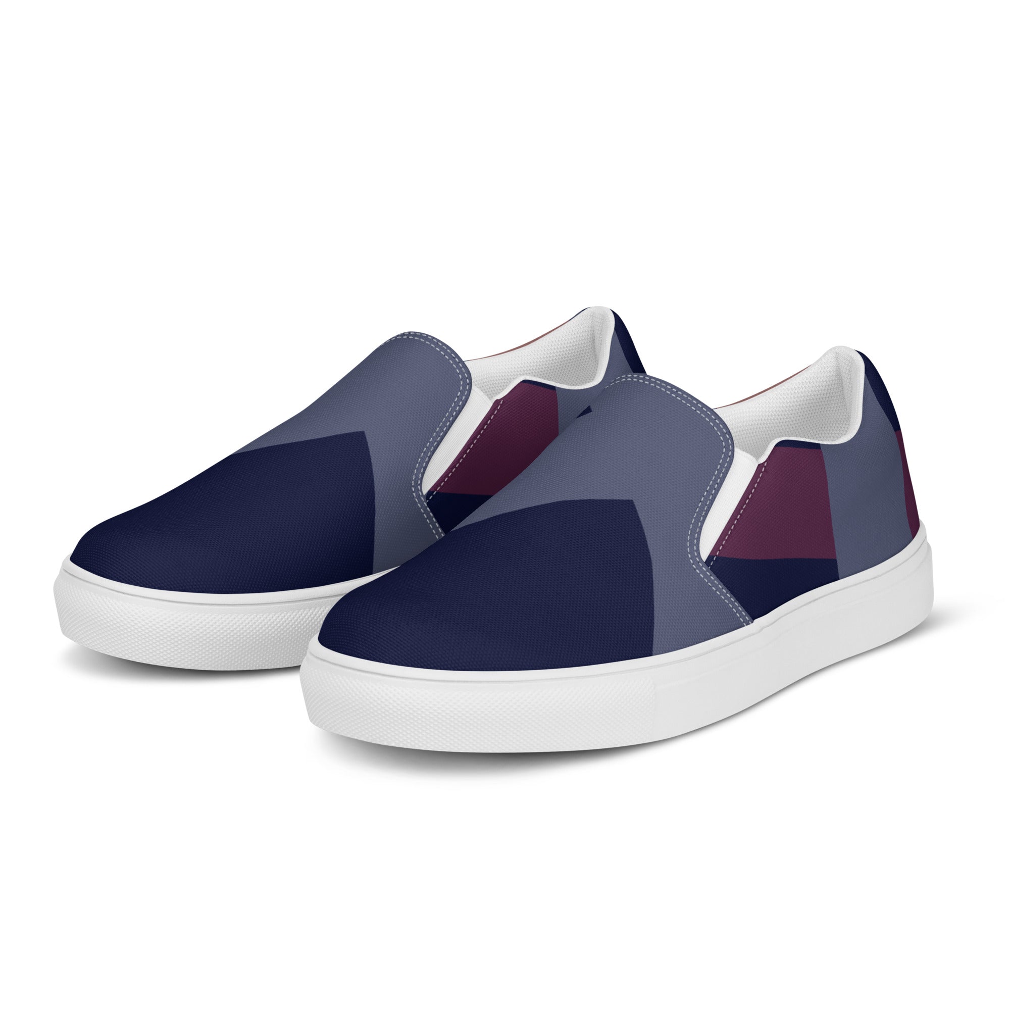 Blue & Gray Men’s slip-on canvas shoes