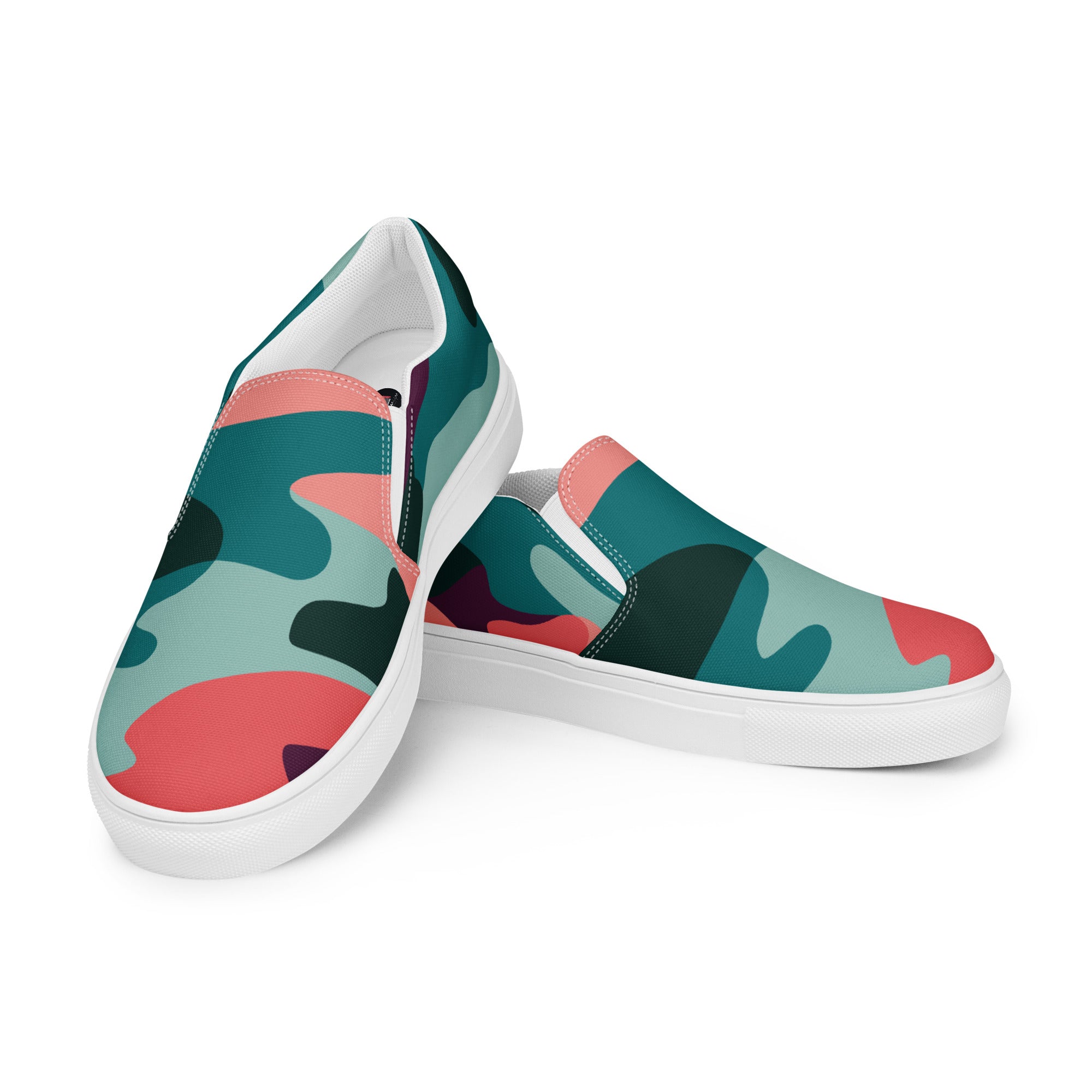 Green camo  Men’s slip-on canvas shoes