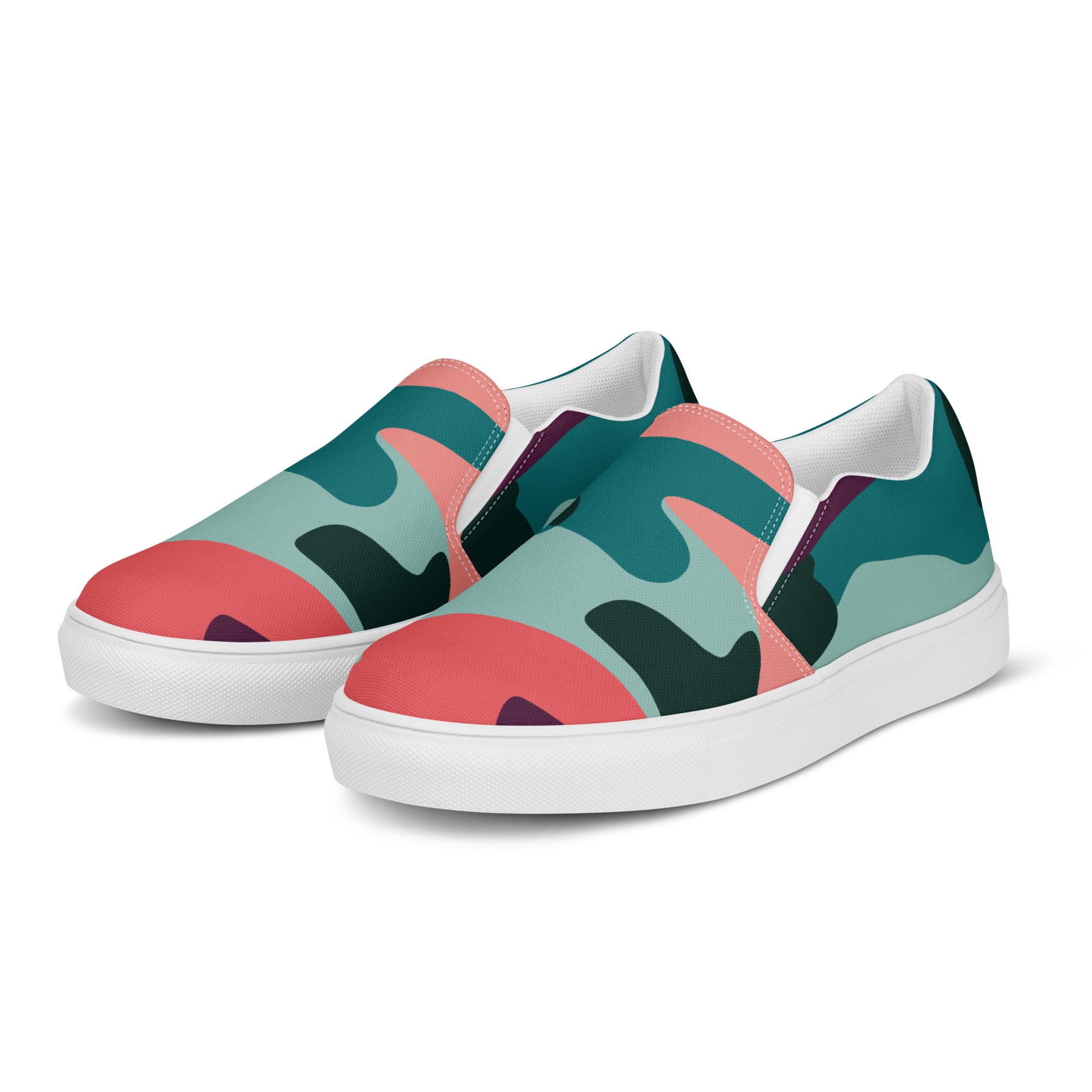 Green camo  Men’s slip-on canvas shoes