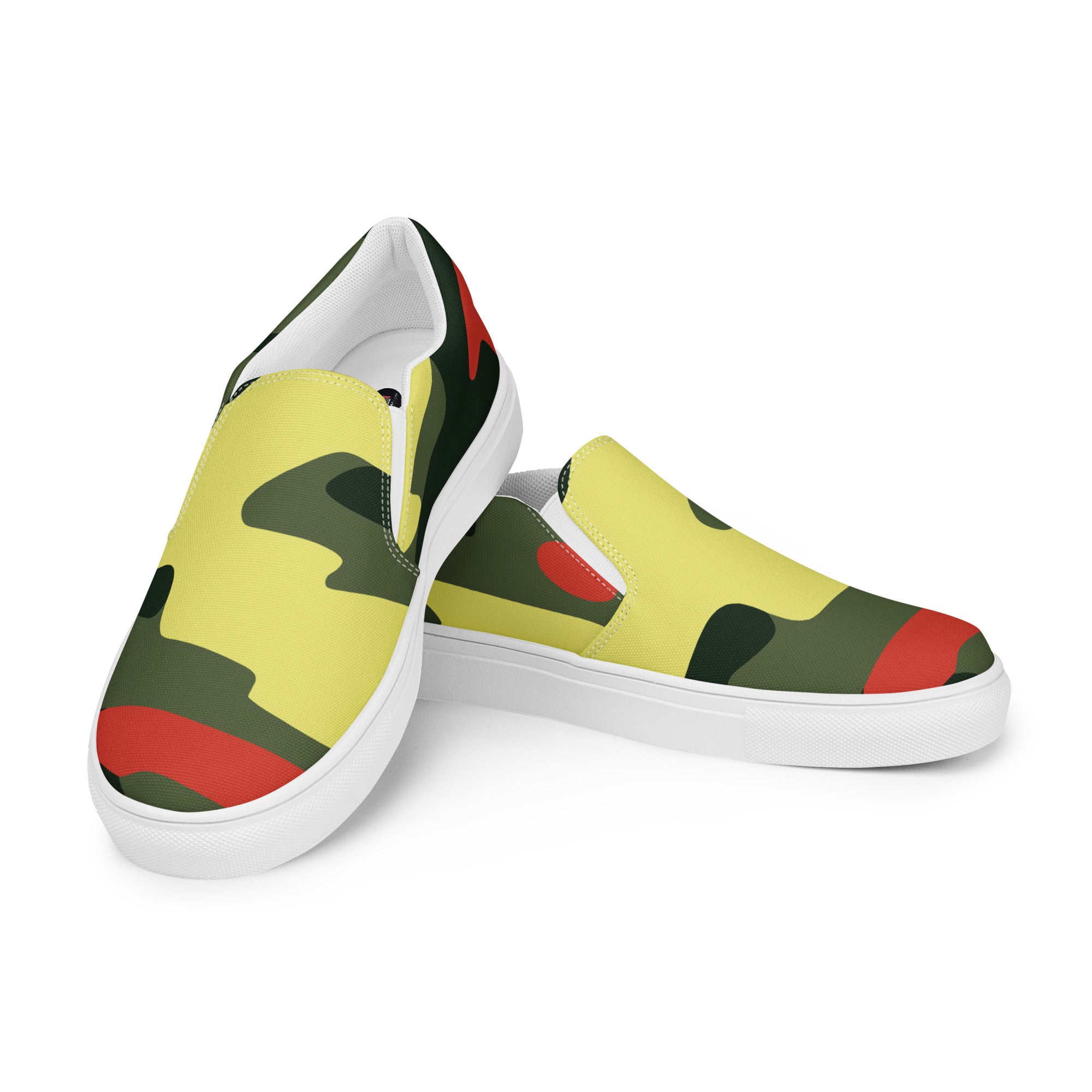 Yellow green camp Men’s slip-on canvas shoes