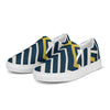 Yellow black stripes Men’s slip-on canvas shoes