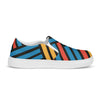 Blue and blue stripes Men’s slip-on canvas shoes