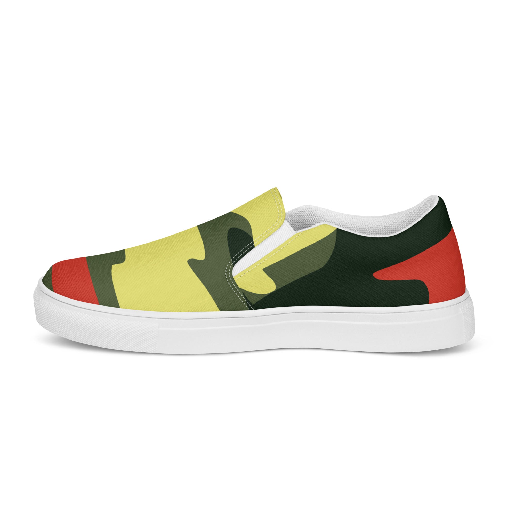 Yellow green camp Men’s slip-on canvas shoes