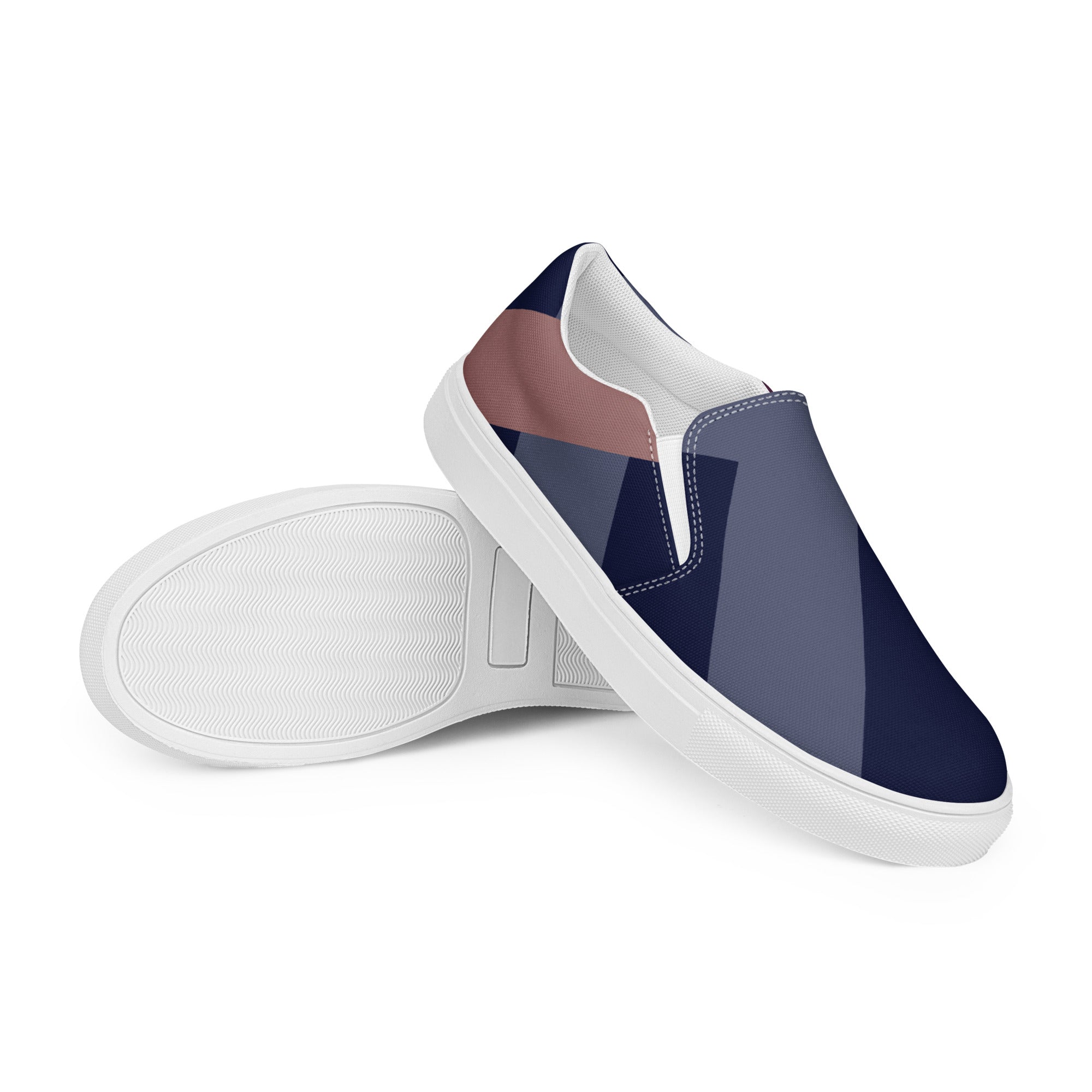 Blue & Gray Men’s slip-on canvas shoes