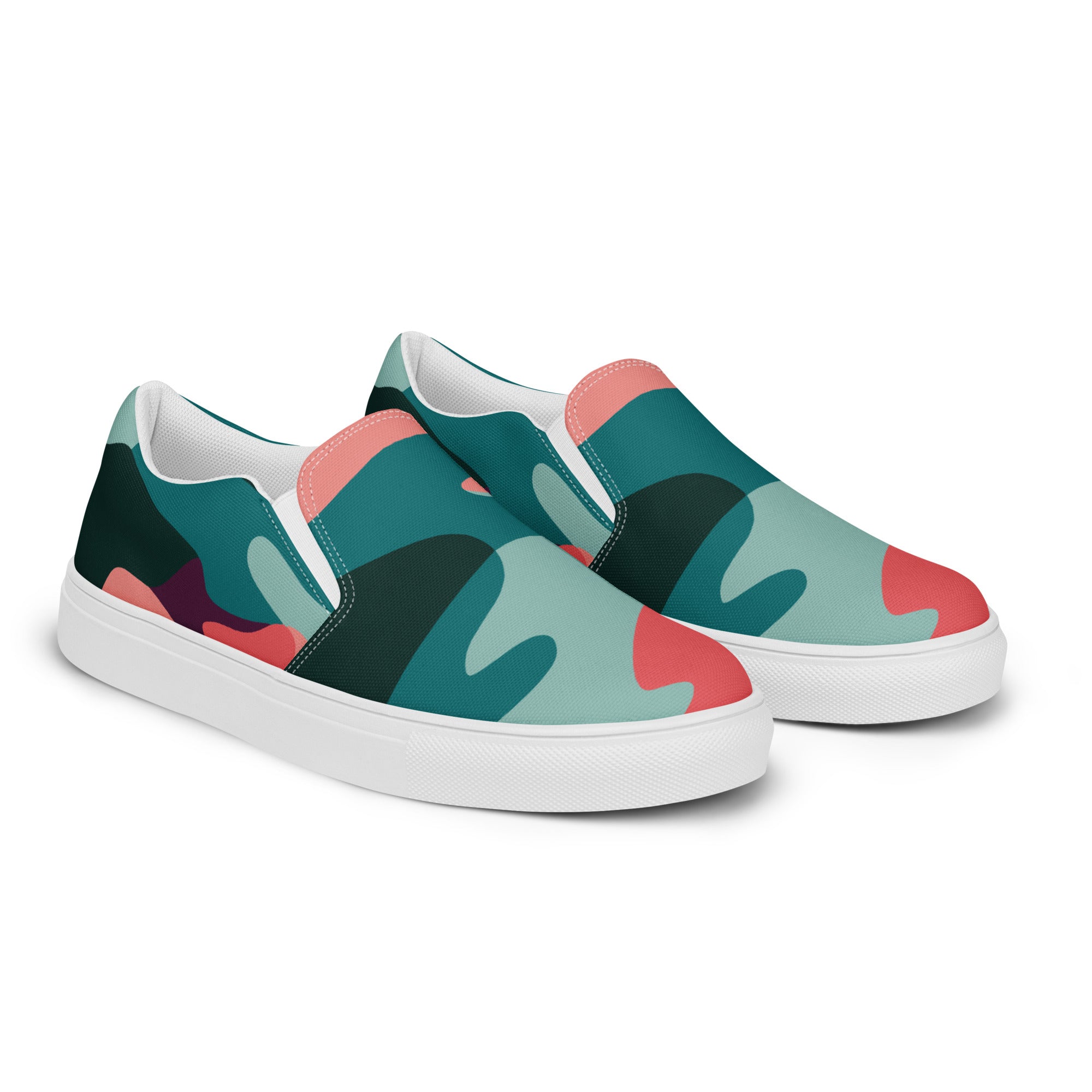 Green camo  Men’s slip-on canvas shoes