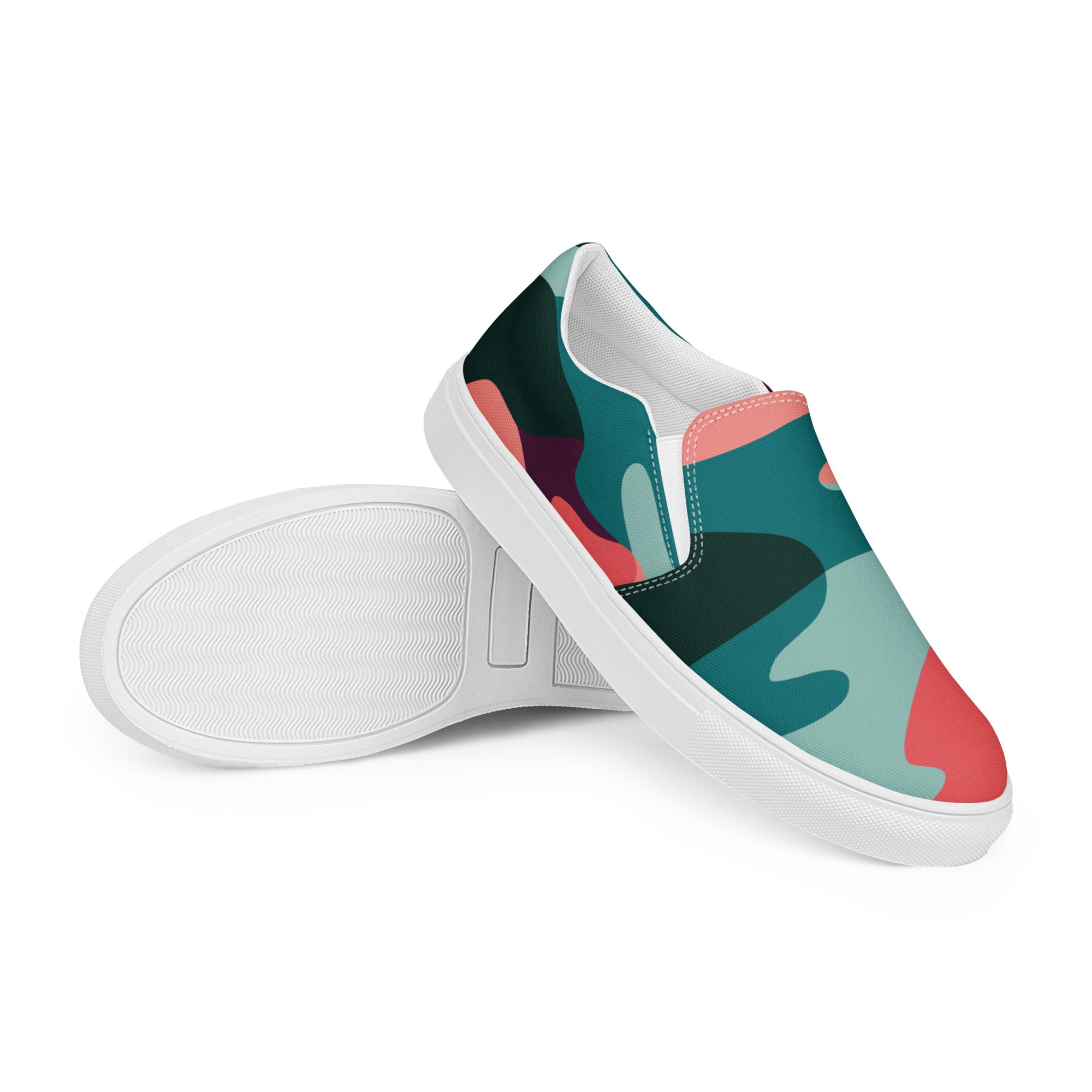 Green camo  Men’s slip-on canvas shoes