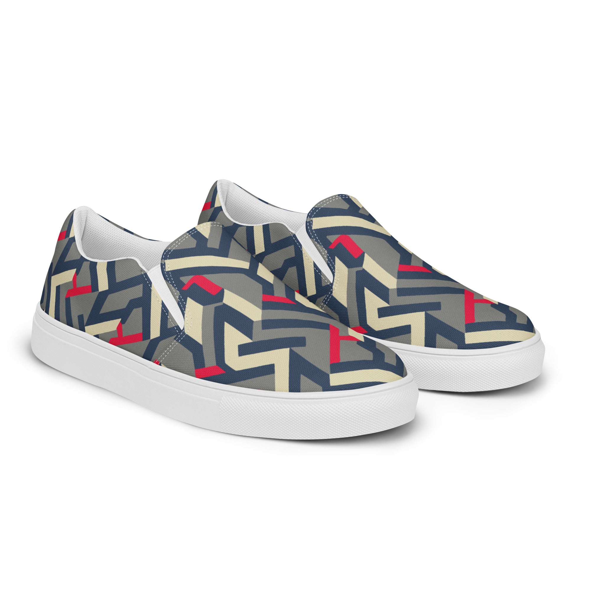 Red Men’s slip-on canvas shoes