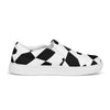 Black and White pattern Men’s slip-on canvas shoes