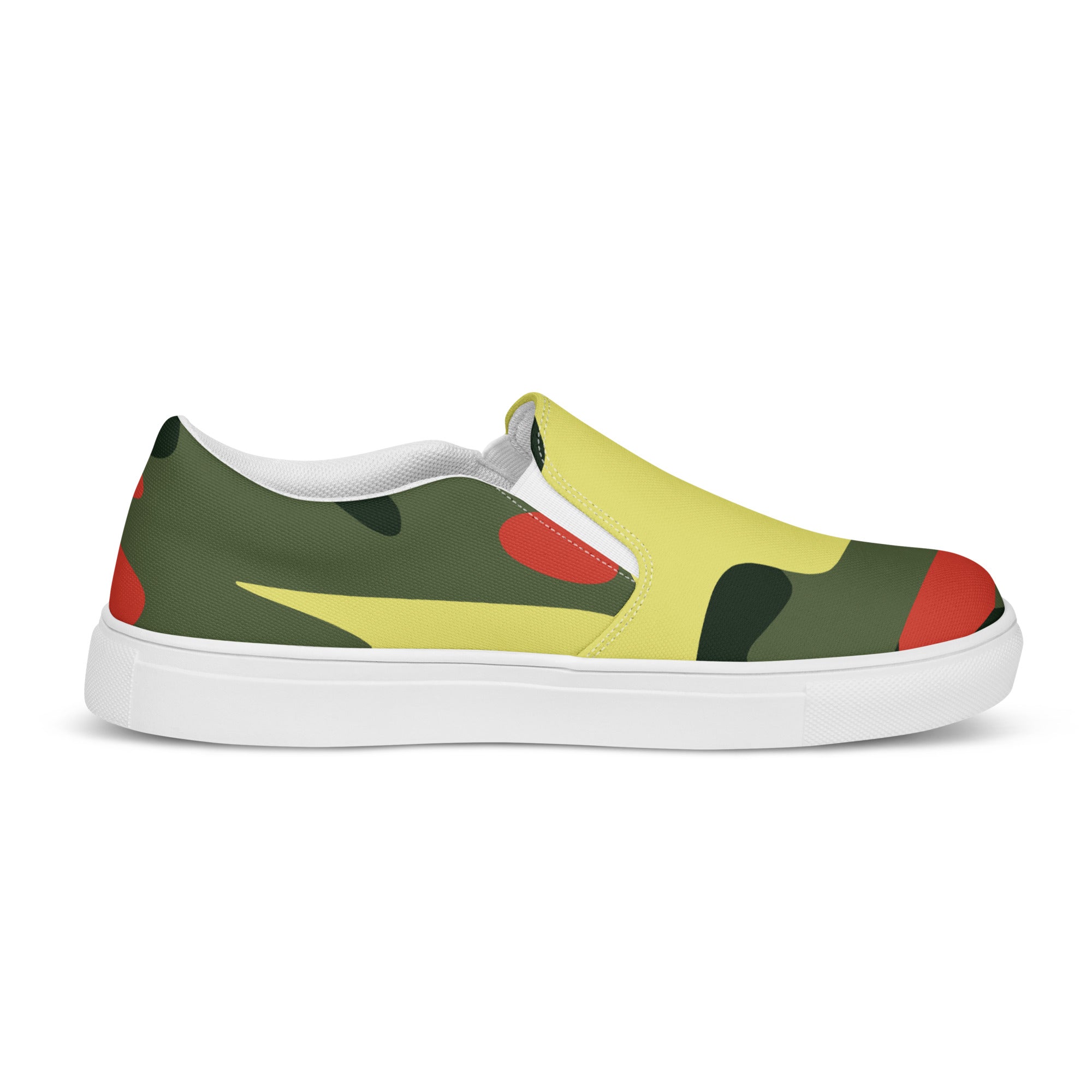 Yellow green camp Men’s slip-on canvas shoes