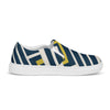 Yellow black stripes Men’s slip-on canvas shoes