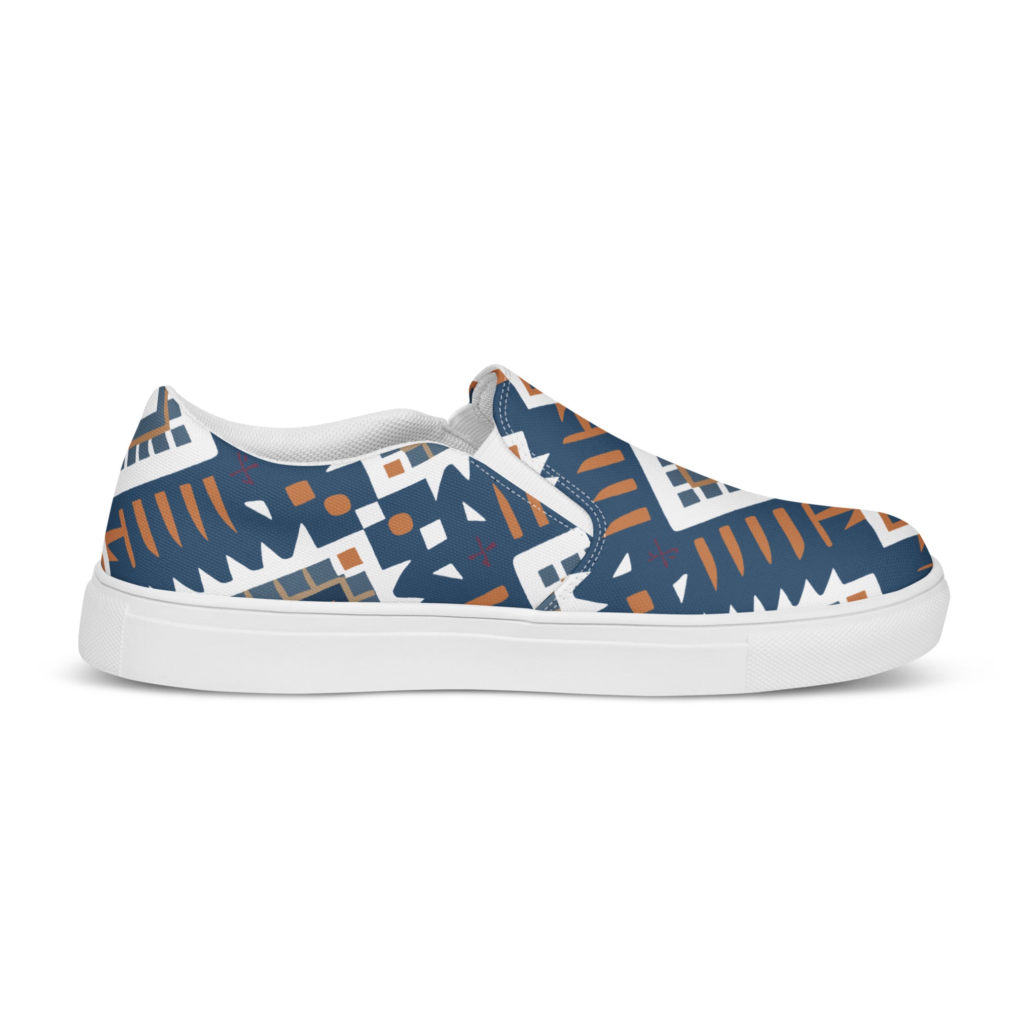 Yellow pattern Men’s slip-on canvas shoes