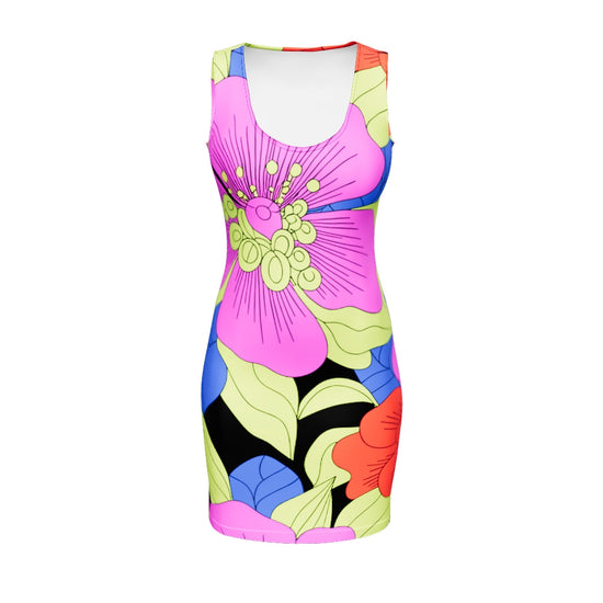 Warm color flowers Bodycon dress