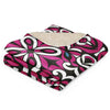 Hot Pink Flower Sherpa blanket