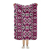 Hot Pink Flower Sherpa blanket