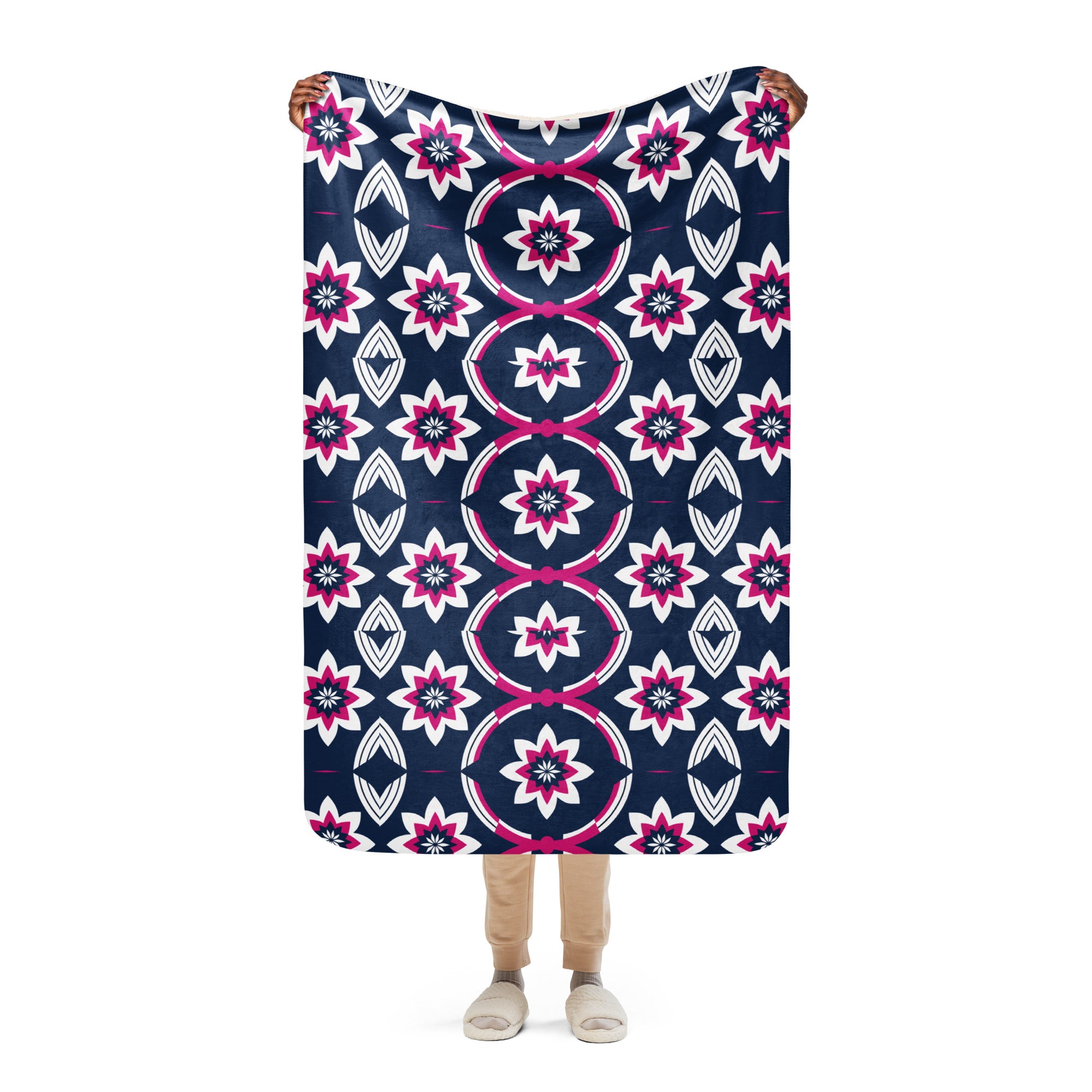 Blue &Pink Sherpa blanket