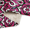 Hot Pink Flower Sherpa blanket