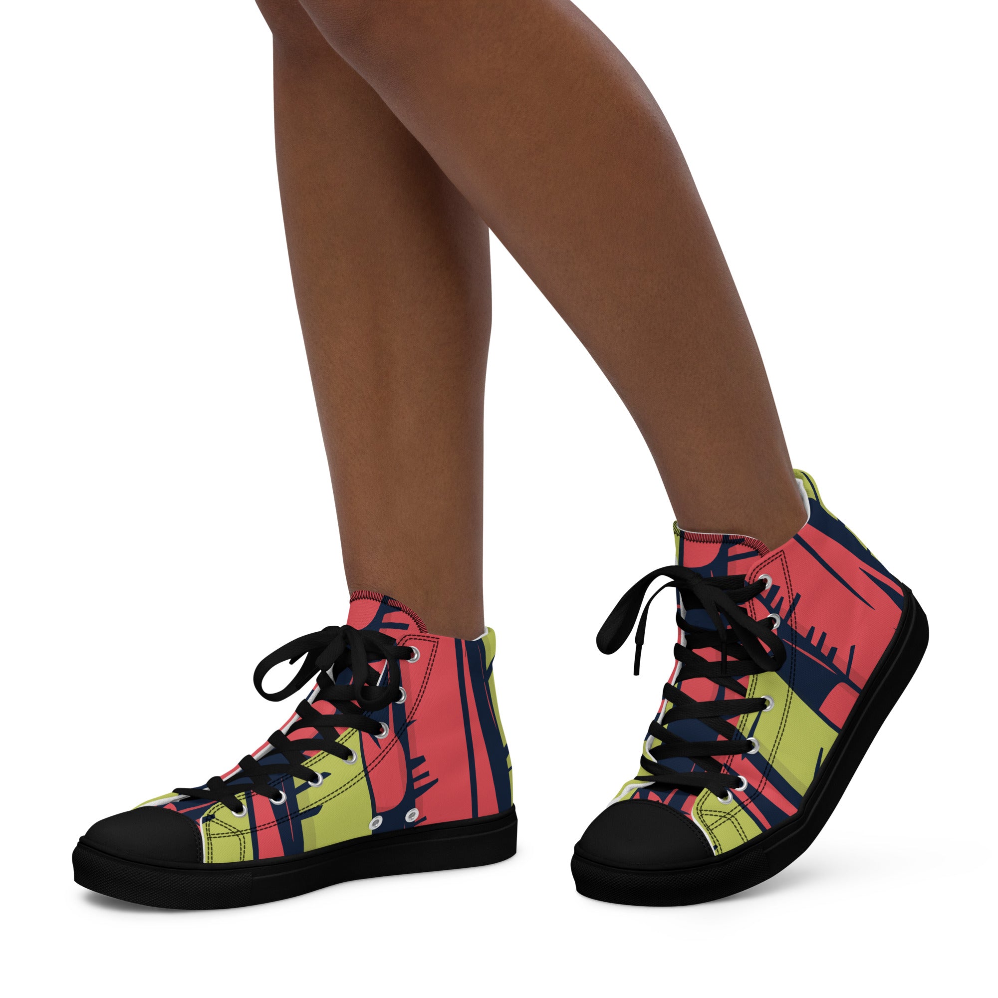 Women’s high top Colorfull canvas shoes